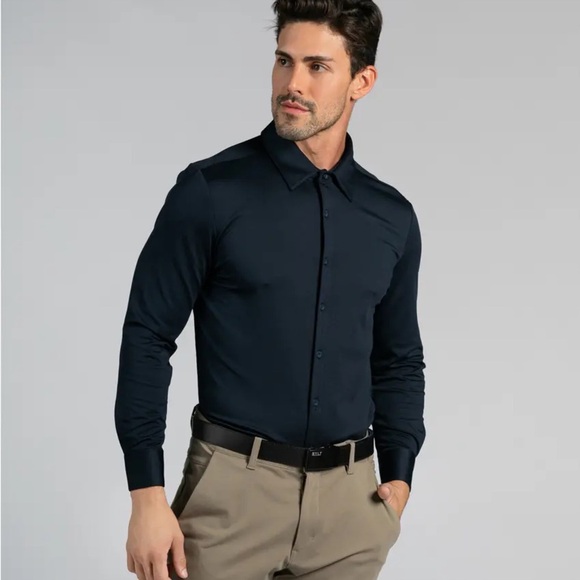 BYLT Basics Executive Stretch Long Sleeve Button Down Shirt - Picture 2 of 11